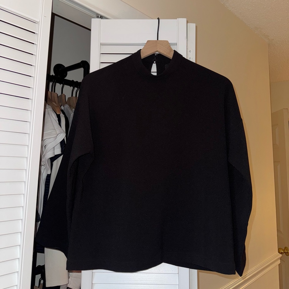 Madewell ‘Moderne Mockneck Top’ in Black